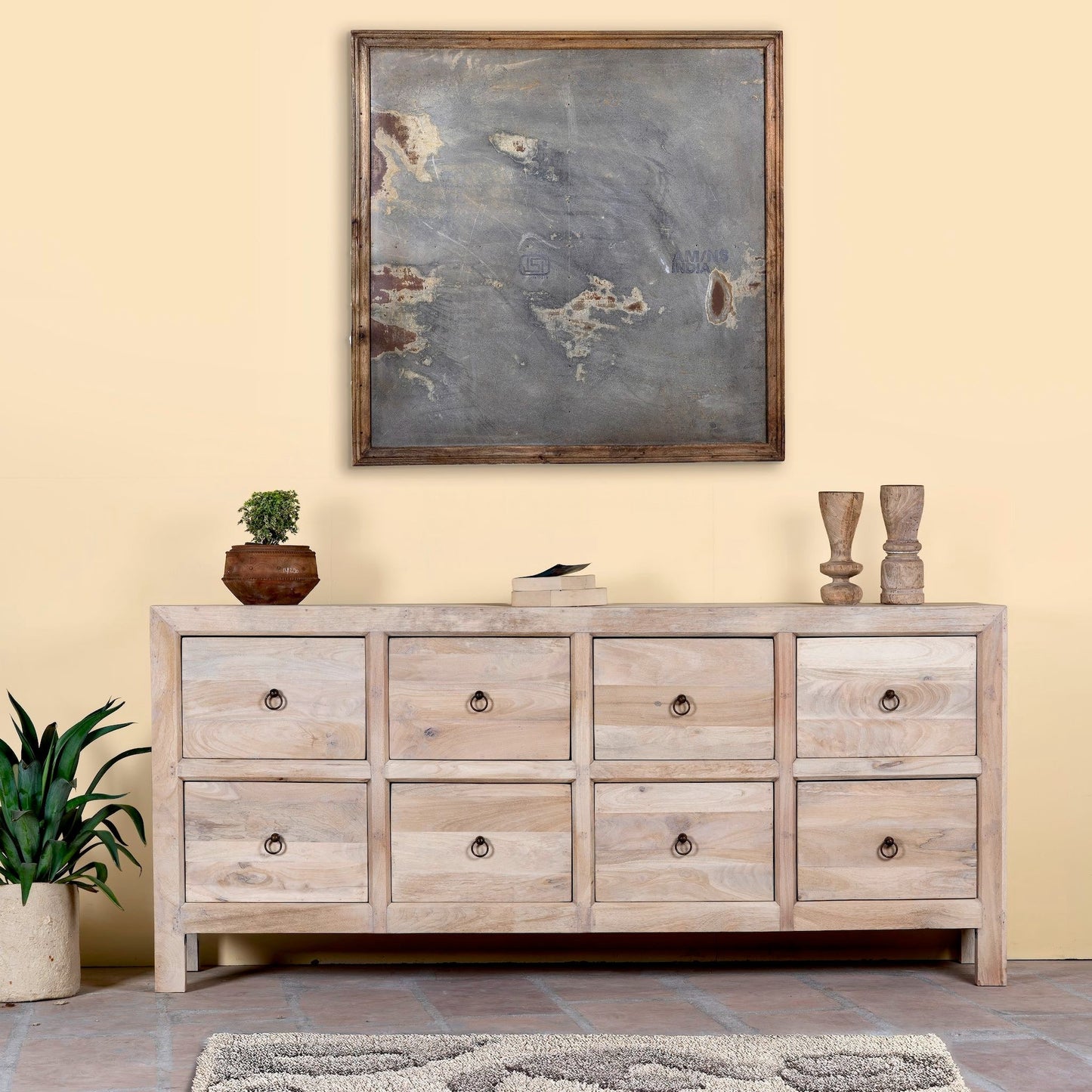 Anjali Sandblasted Mango Wood Sideboard with Drawers