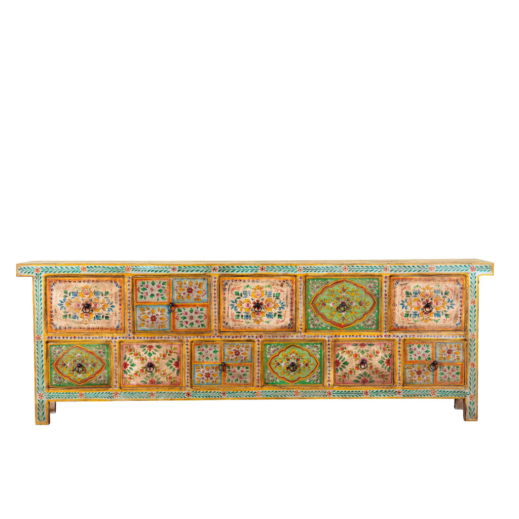Hand-Painted Chest of Drawers – Mango Wood