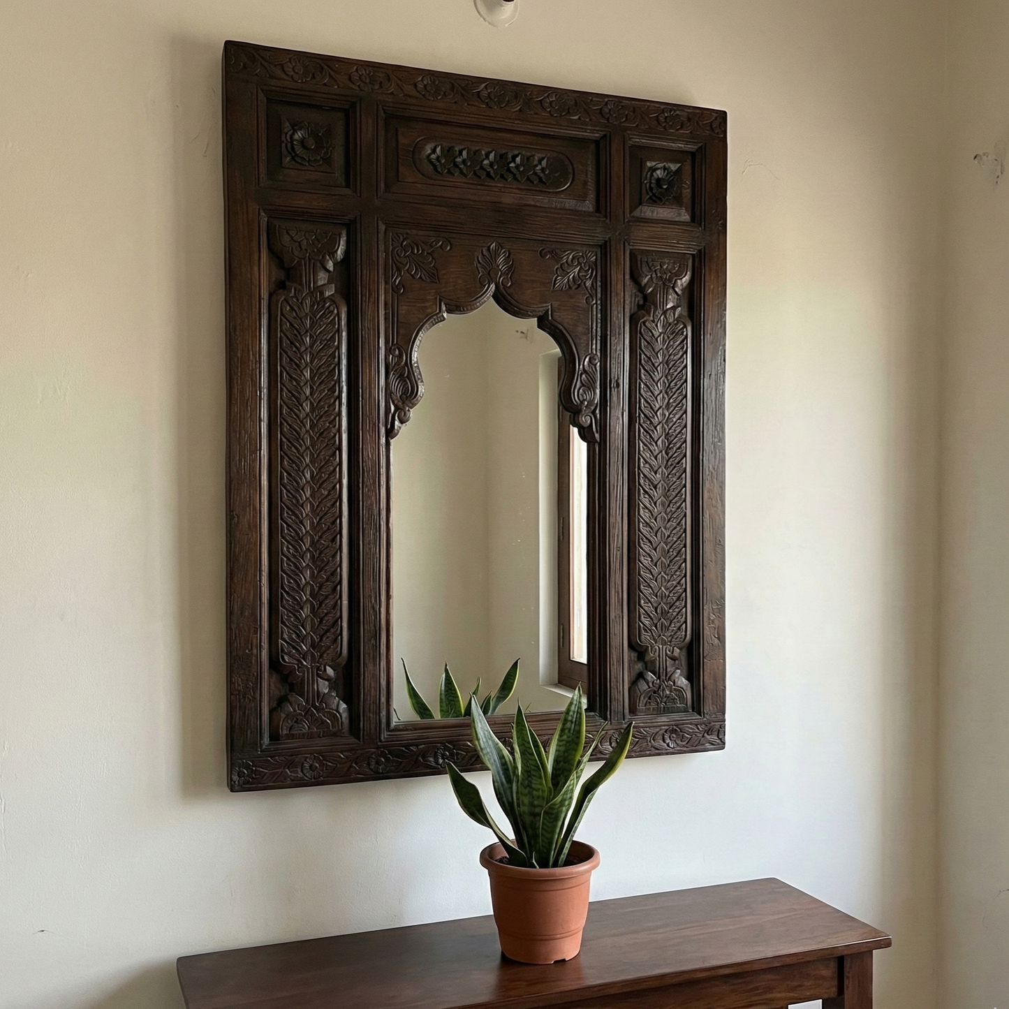 Jharokha mirror with antique wooden frame, vintage style    Mirror,
Bathroom Mirror,
Wall Mirror,
Vintage Mirror,
Vintage Home Decor,
Vintage Art,
Antique Interior,
Antique Furniture,Vintage Wall Decor | Wooden Carved Long Wooden Jharokha Indian Mirror Frame Antique Wall Decorwall decor,
wooden wall decor,
vintage wall decor,
antique home decor,
wall art,
large vintage mirror,
jharokha mirror,
vintage bathroom mirror,
vintage floor mirror,
oval wood mirror,
vintage mirror,
antique mirror frame,
carved mirro