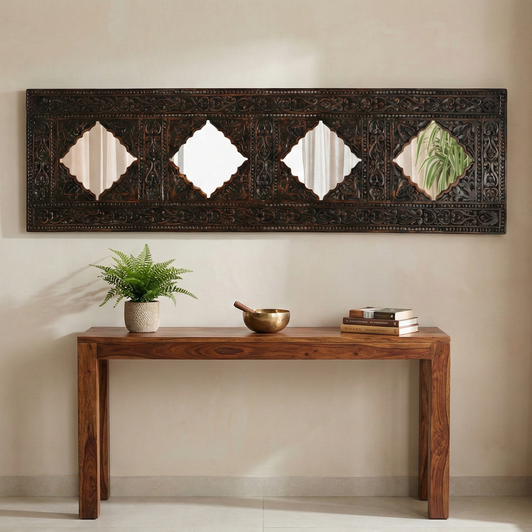 Jharokha mirror with antique wooden frame, vintage style    Mirror,
Bathroom Mirror,
Wall Mirror,
Vintage Mirror,
Vintage Home Decor,
Vintage Art,
Antique Interior,
Antique Furniture,Vintage Wall Decor | Wooden Carved Long Wooden Jharokha Indian Mirror Frame Antique Wall Decorwall decor,
wooden wall decor,
vintage wall decor,
antique home decor,
wall art,
large vintage mirror,
jharokha mirror,
vintage bathroom mirror,
vintage floor mirror,
oval wood mirror,
vintage mirror,
antique mirror frame,
carved mirro