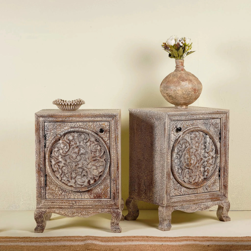 Aadira Carved Accent Cabinet - DOBRI ARTS AU
