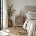 Aadira Carved Accent Cabinet - DOBRI ARTS AU