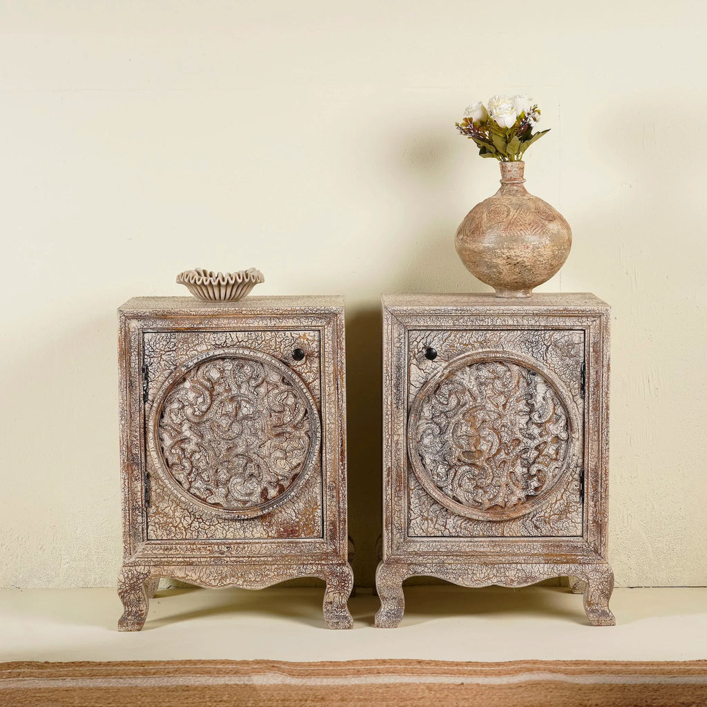 Aadira Carved Accent Cabinet - DOBRI ARTS AU