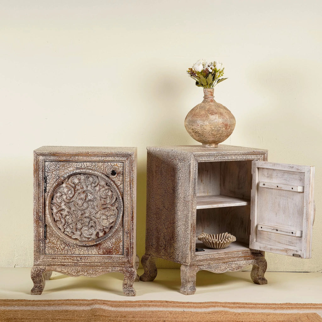 Aadira Carved Accent Cabinet - DOBRI ARTS AU