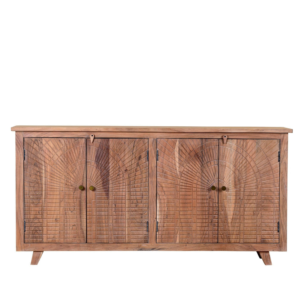 Aadrik Hand-Carved Acacia Wood Sideboard - DOBRI ARTS AU