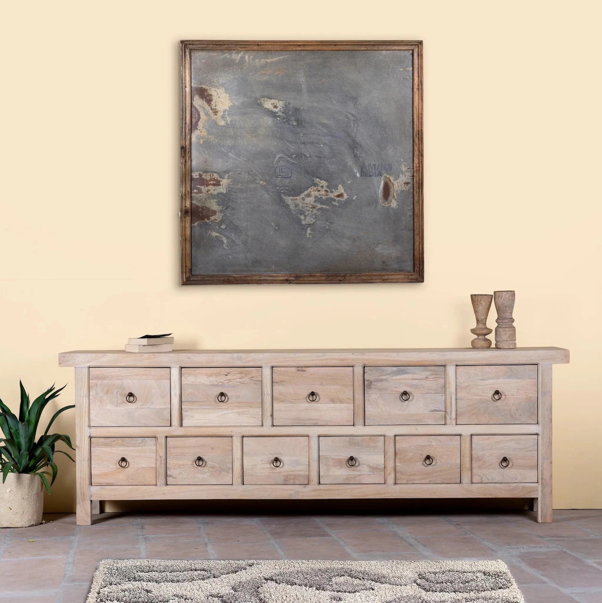 Aadya Ibiza Style Mango Wood Drawer Chest - DOBRI ARTS AU