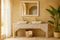 Aariv Hand-Carved Whitewash Console Table - DOBRI ARTS AU