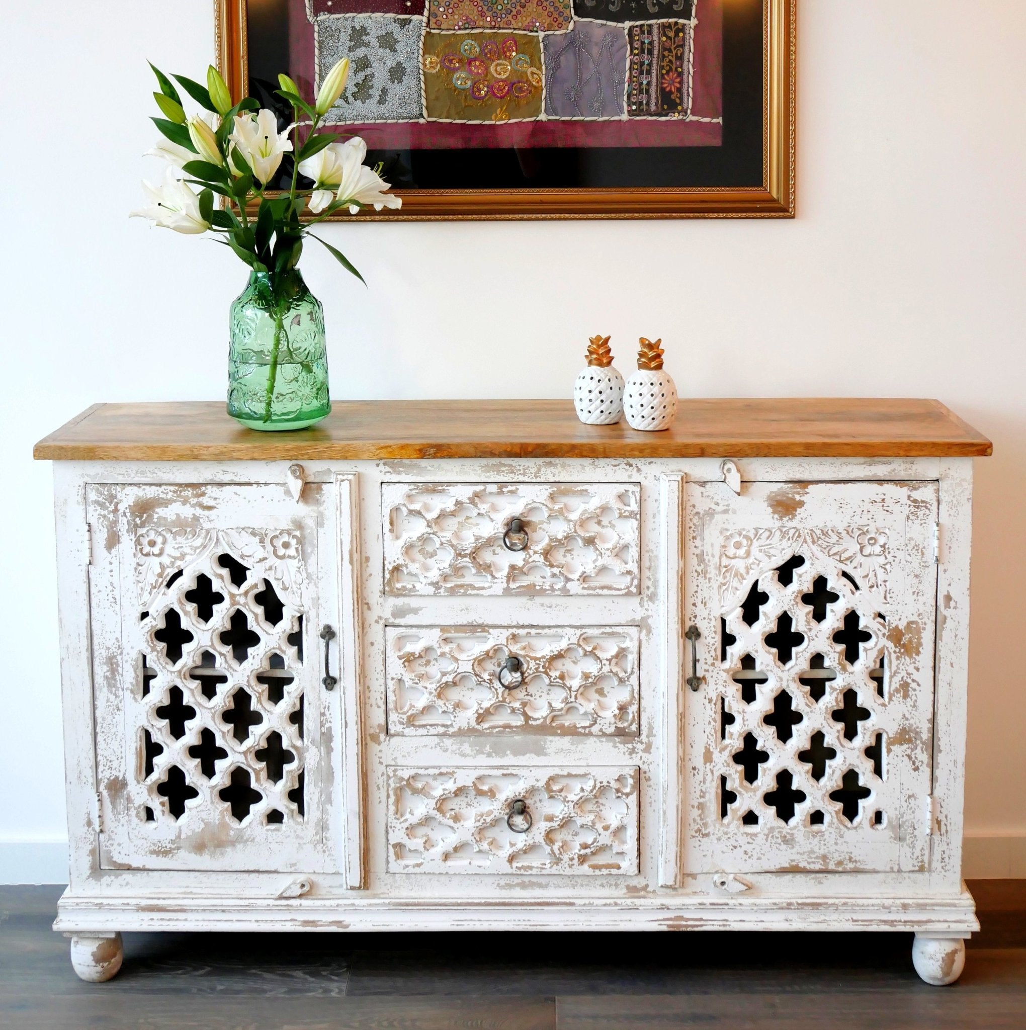 Aariva Carved Storage Sideboard - DOBRI ARTS AU