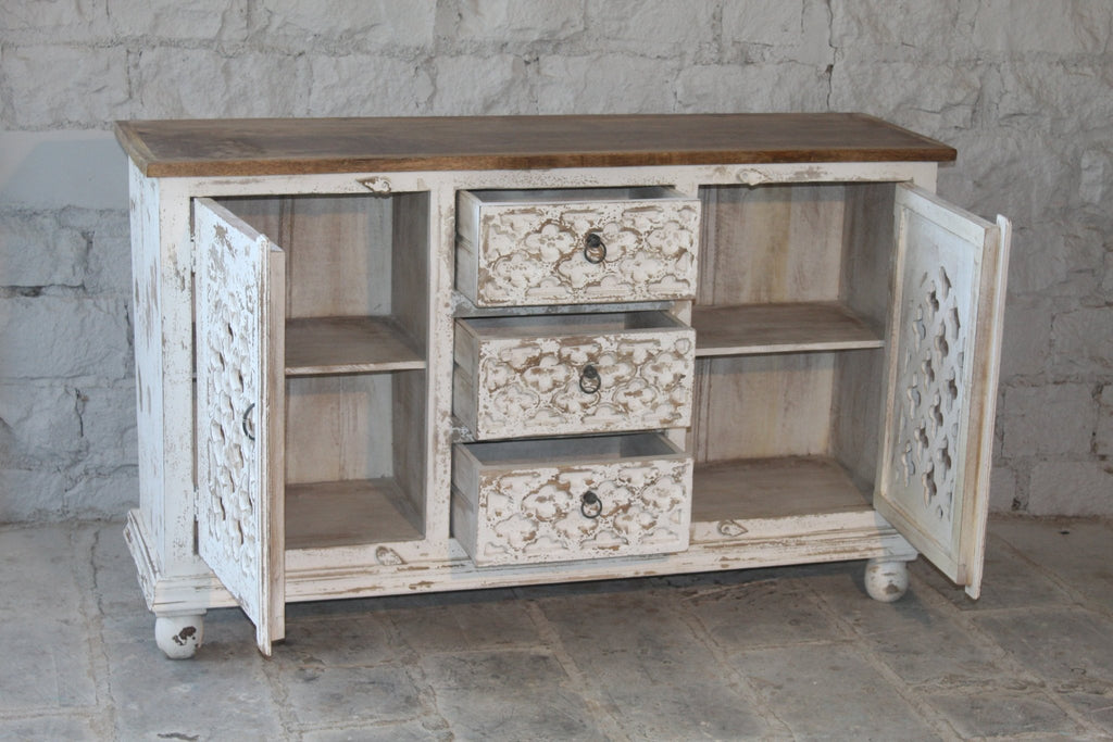 Aariva Carved Storage Sideboard - DOBRI ARTS AU