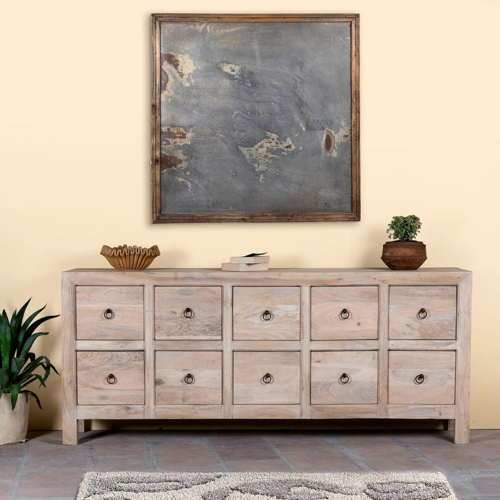 Aarohia Mango Wood Chest of 10 Drawers - DOBRI ARTS AU