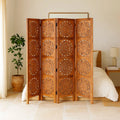 Aarunya Carved Wooden Room Divider - DOBRI ARTS AU