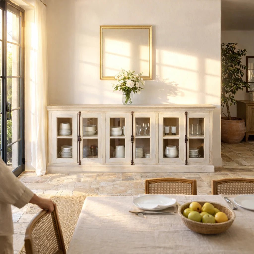 Aashi Sandblasted Mango Wood Ibiza Sideboard - DOBRI ARTS AU