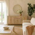 Abhinav Sandblasted Mango Wood Sideboard Cabinet - DOBRI ARTS AU