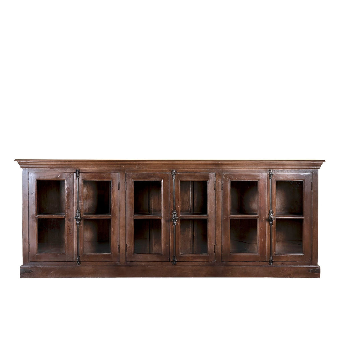 Adah Teak Wood Glass Door Sideboard Cabinet - DOBRI ARTS AU
