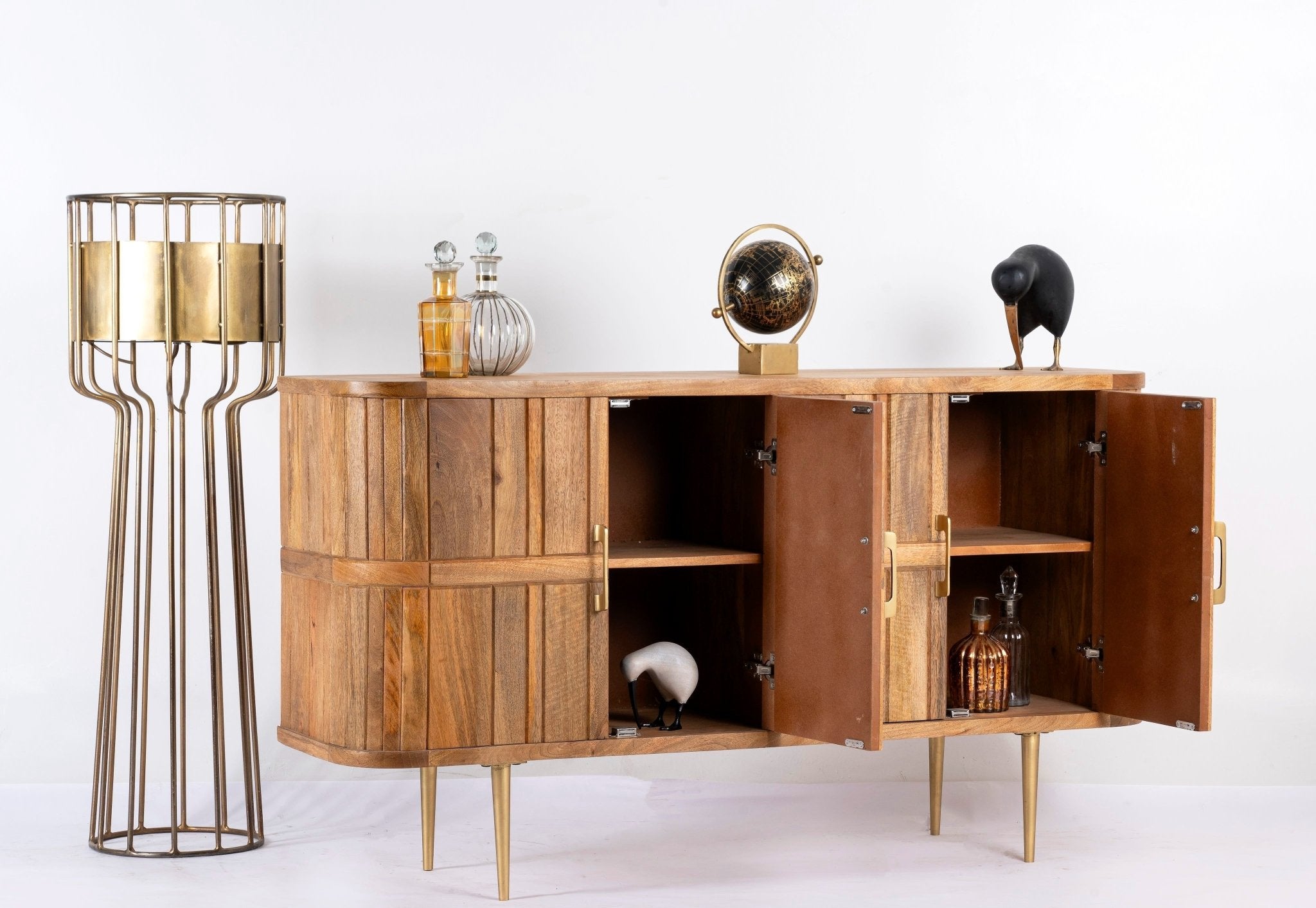 Ajaya Minimalist Solid Wood Sideboard Cabinet - DOBRI ARTS AU