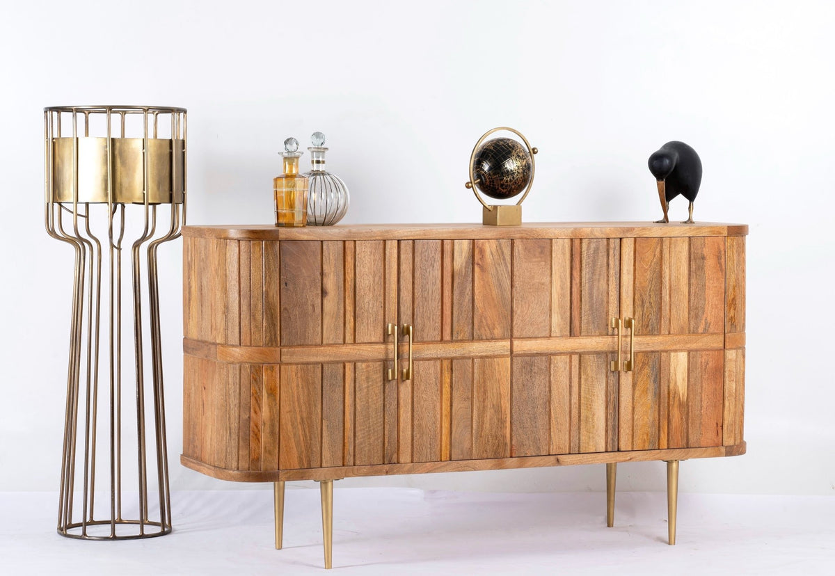 Ajaya Minimalist Solid Wood Sideboard Cabinet - DOBRI ARTS AU
