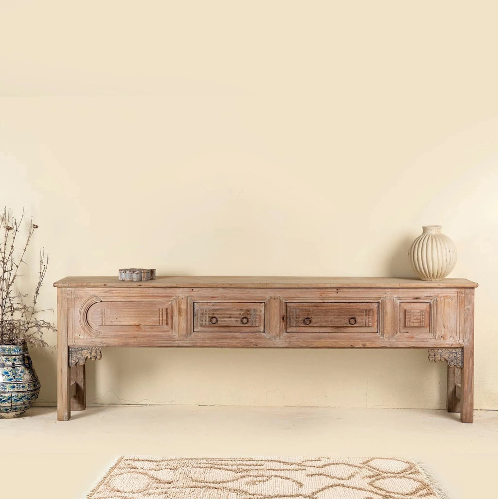 Akhilesh Vintage Carved Console Table - DOBRI ARTS AU