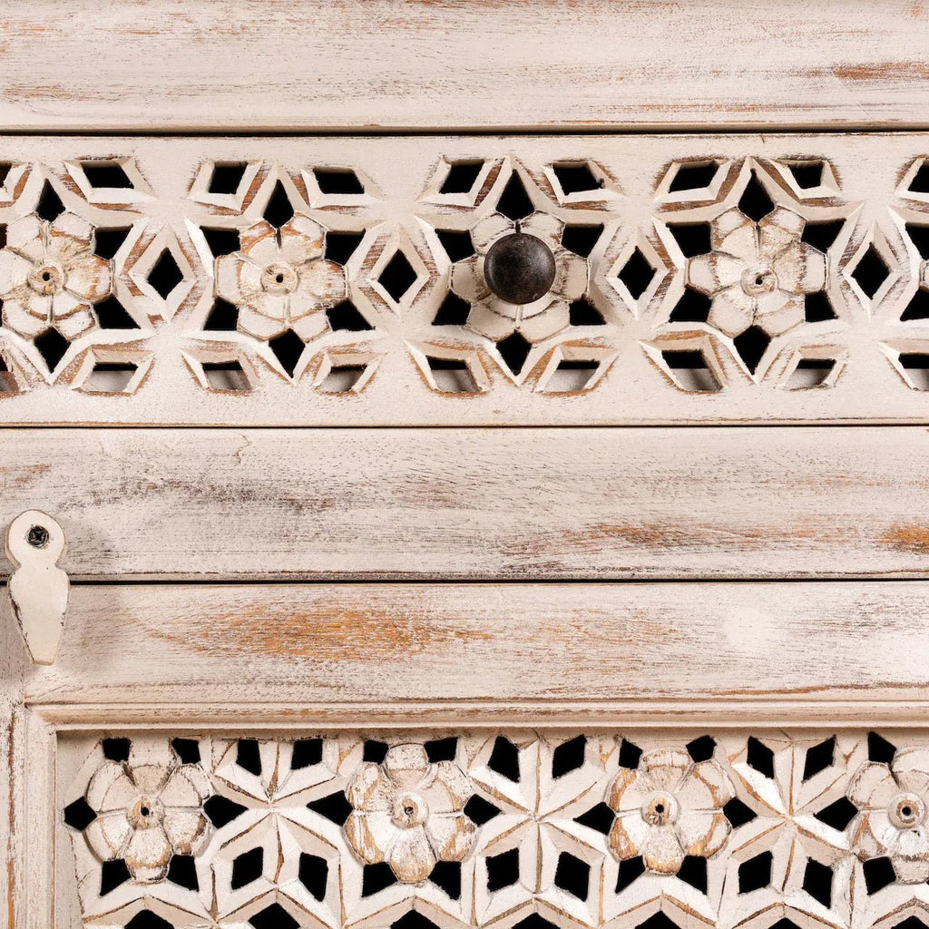 Alina Lattice Carved Bedside Cabinet Set - DOBRI ARTS AU