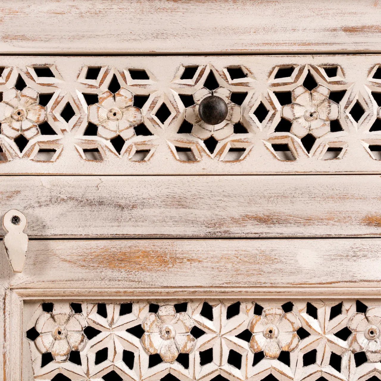 Alina Lattice Carved Bedside Cabinet Set - DOBRI ARTS AU
