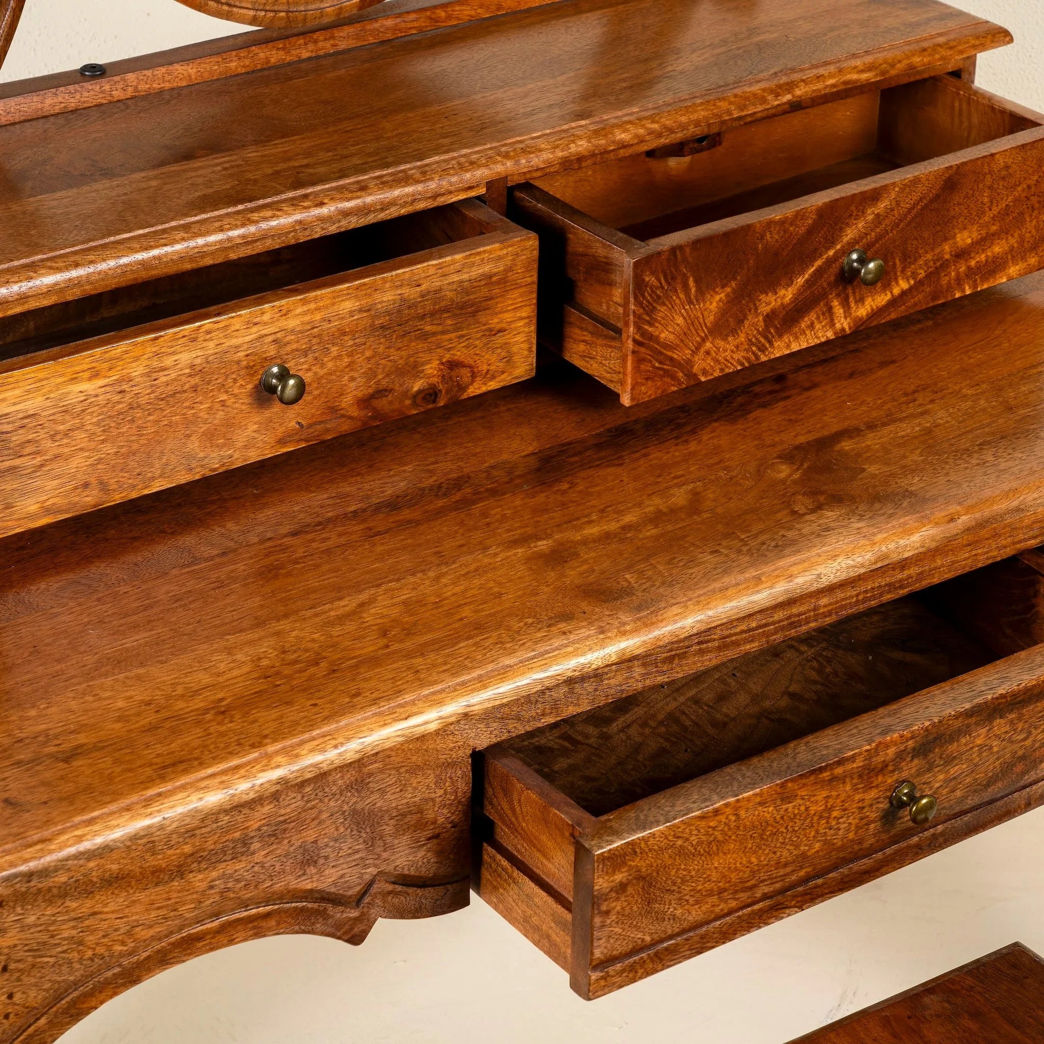 Amara Classic Wooden Vanity Set with Mirror & Stool - DOBRI ARTS AU