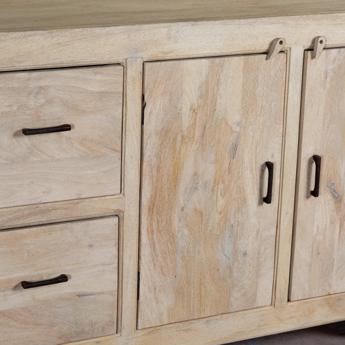 Anya Sandblasted Mango Wood Sideboard - DOBRI ARTS AU