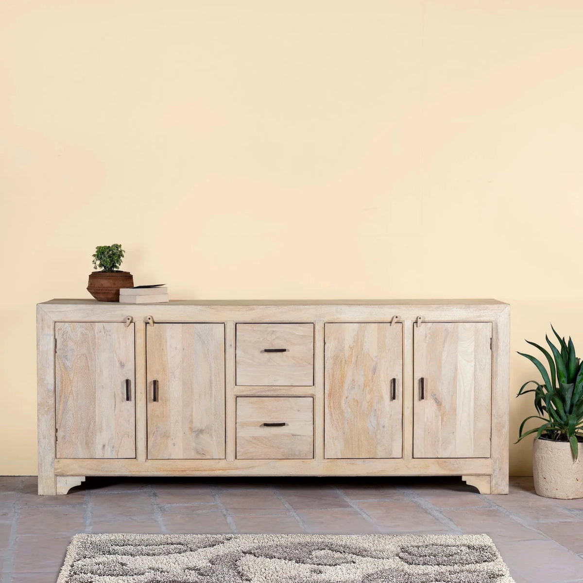 Anya Sandblasted Mango Wood Sideboard - DOBRI ARTS AU