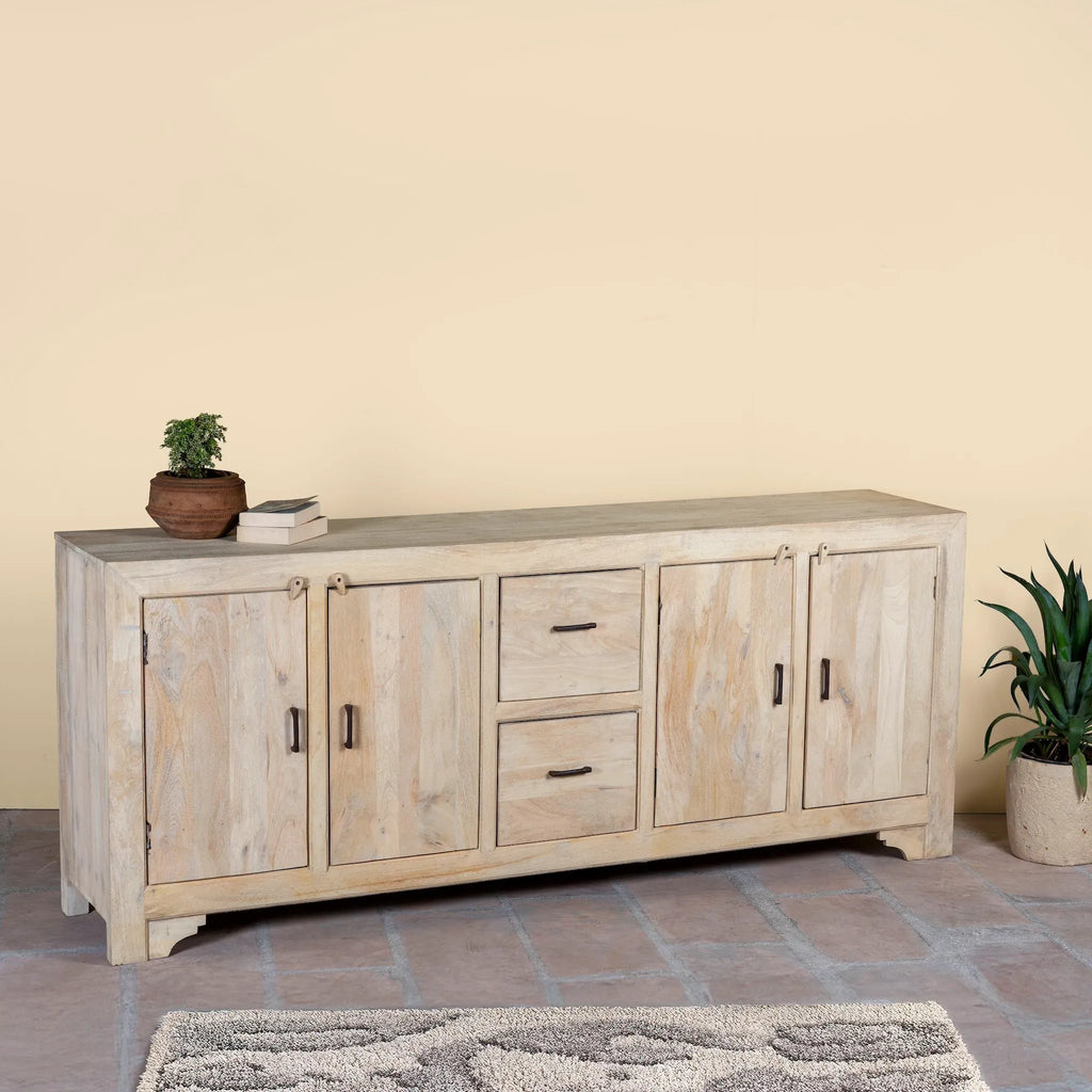 Anya Sandblasted Mango Wood Sideboard - DOBRI ARTS AU