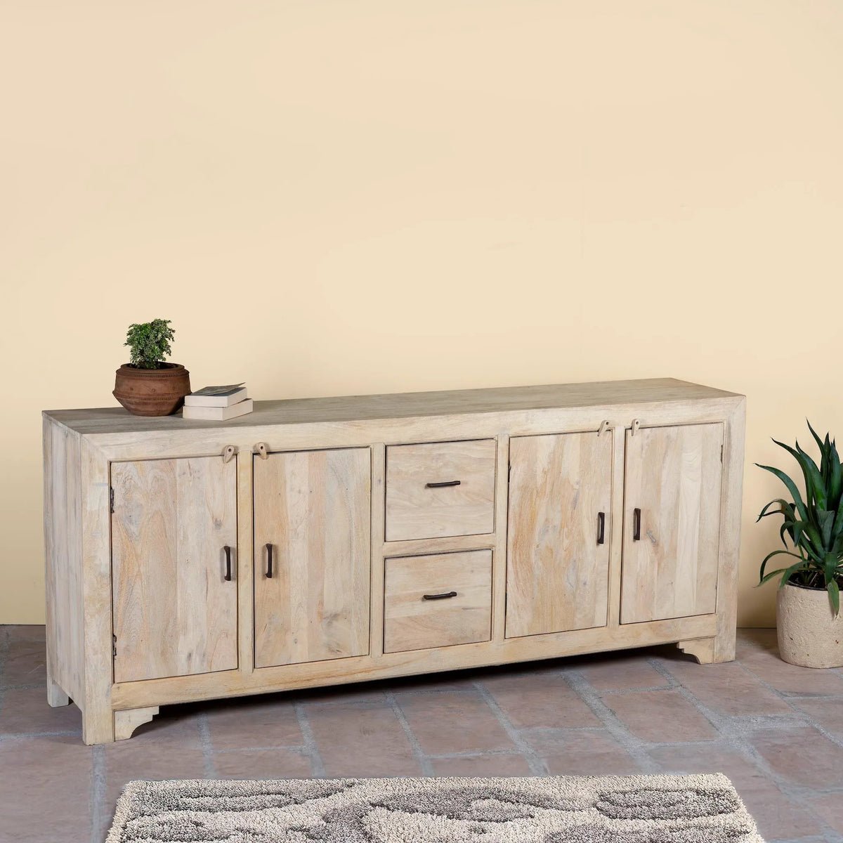 Anya Sandblasted Mango Wood Sideboard - DOBRI ARTS AU