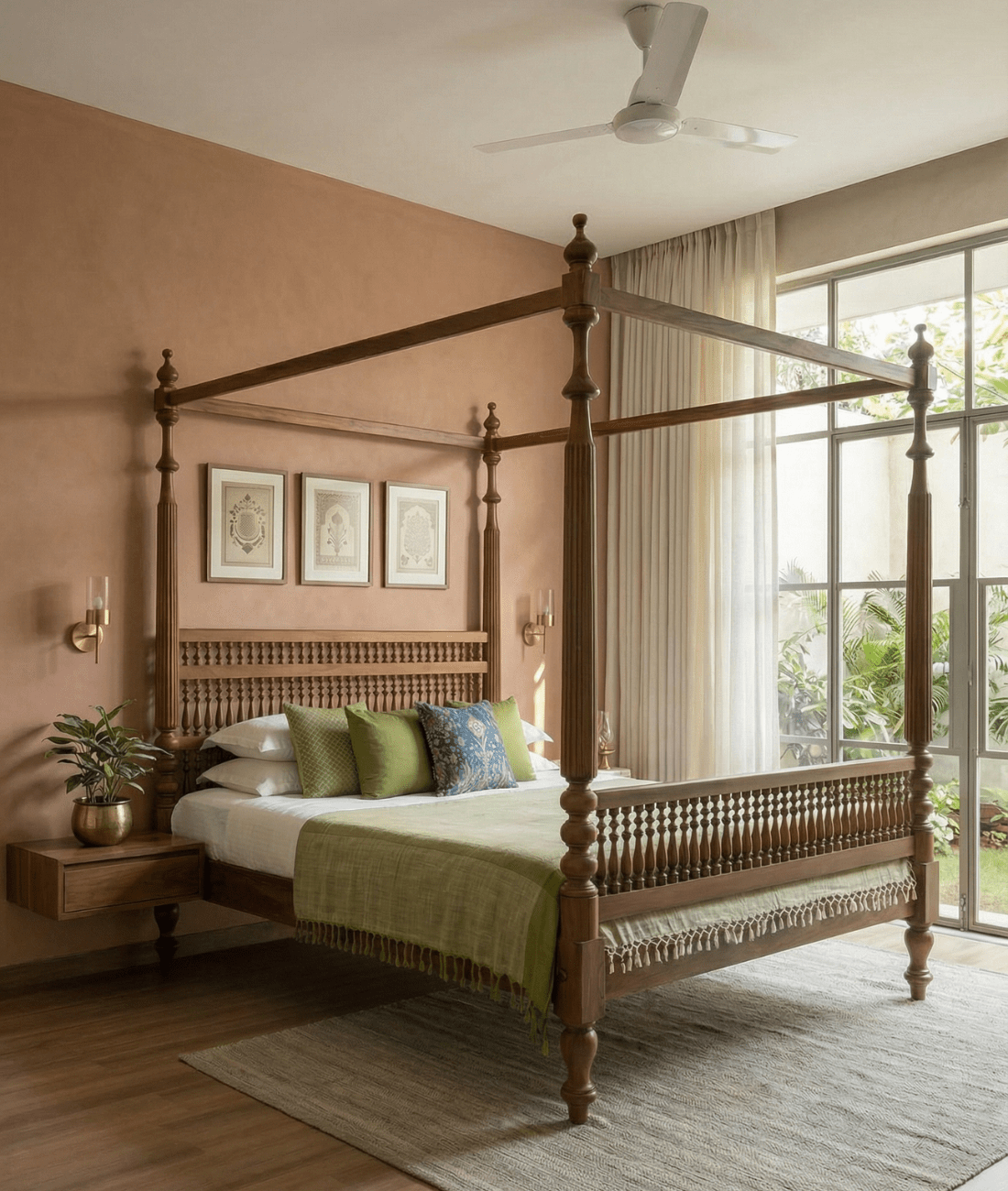 Aranya Four Poster Canopy Bed - DOBRI ARTS AU