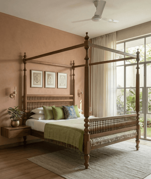 Aranya Four Poster Canopy Bed - DOBRI ARTS AU