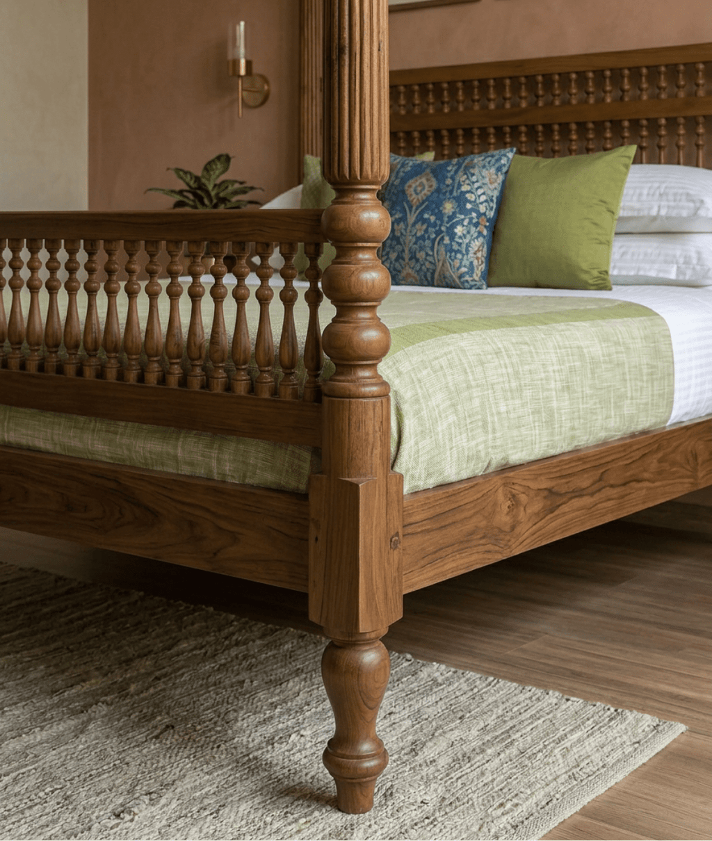 Aranya Four Poster Canopy Bed - DOBRI ARTS AU