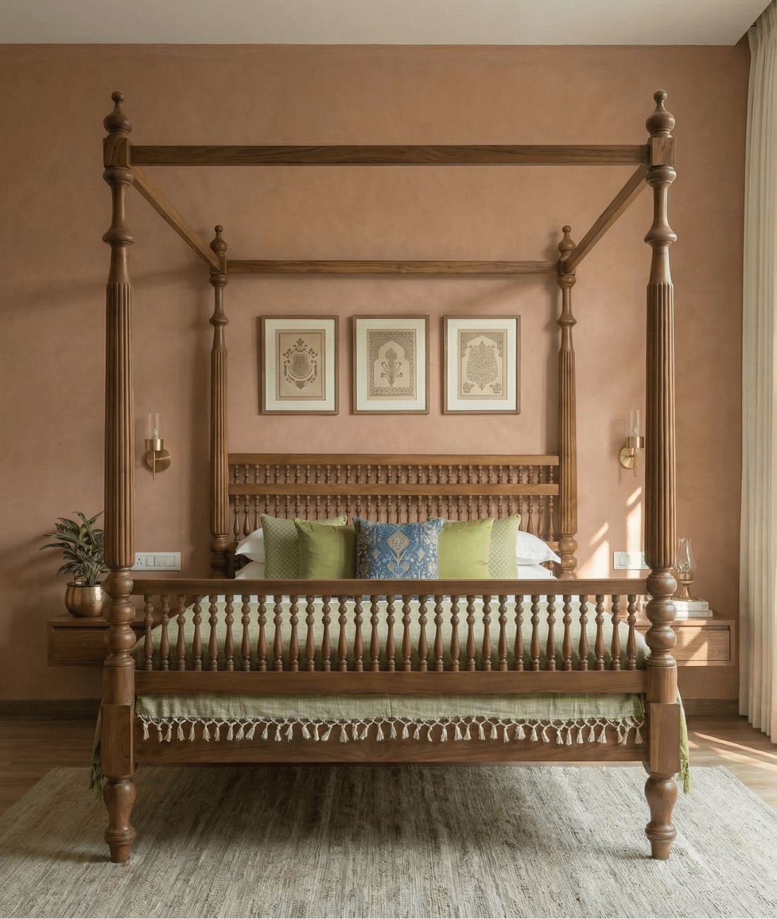 Aranya Four Poster Canopy Bed - DOBRI ARTS AU
