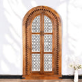 Arched Jali Panel Hand-Carved Wooden Storage Cabinet - DOBRI ARTS AU