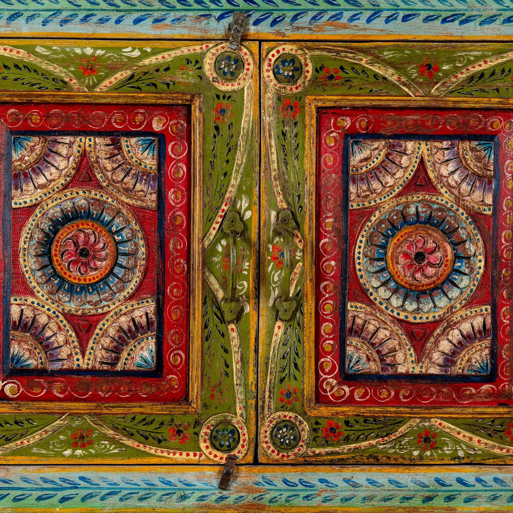 Arin Hand-Painted Folk Art Cabinet Console - DOBRI ARTS AU