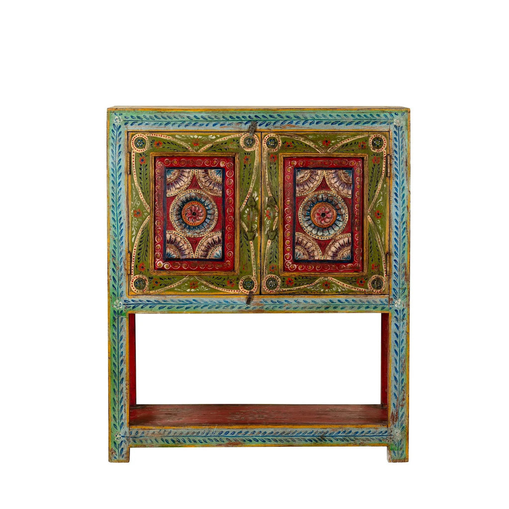 Arin Hand-Painted Folk Art Cabinet Console - DOBRI ARTS AU