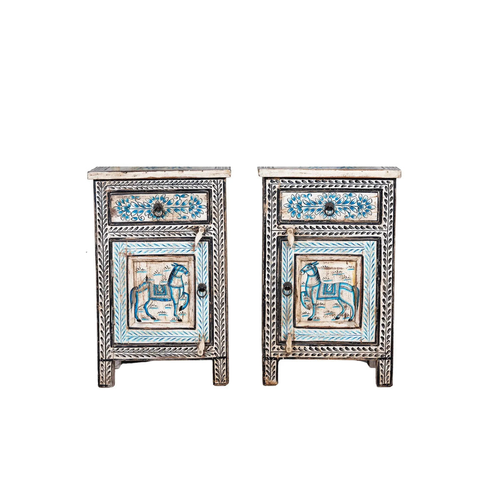 Ashvika Handpainted Bedside Cabinet Set - DOBRI ARTS AU