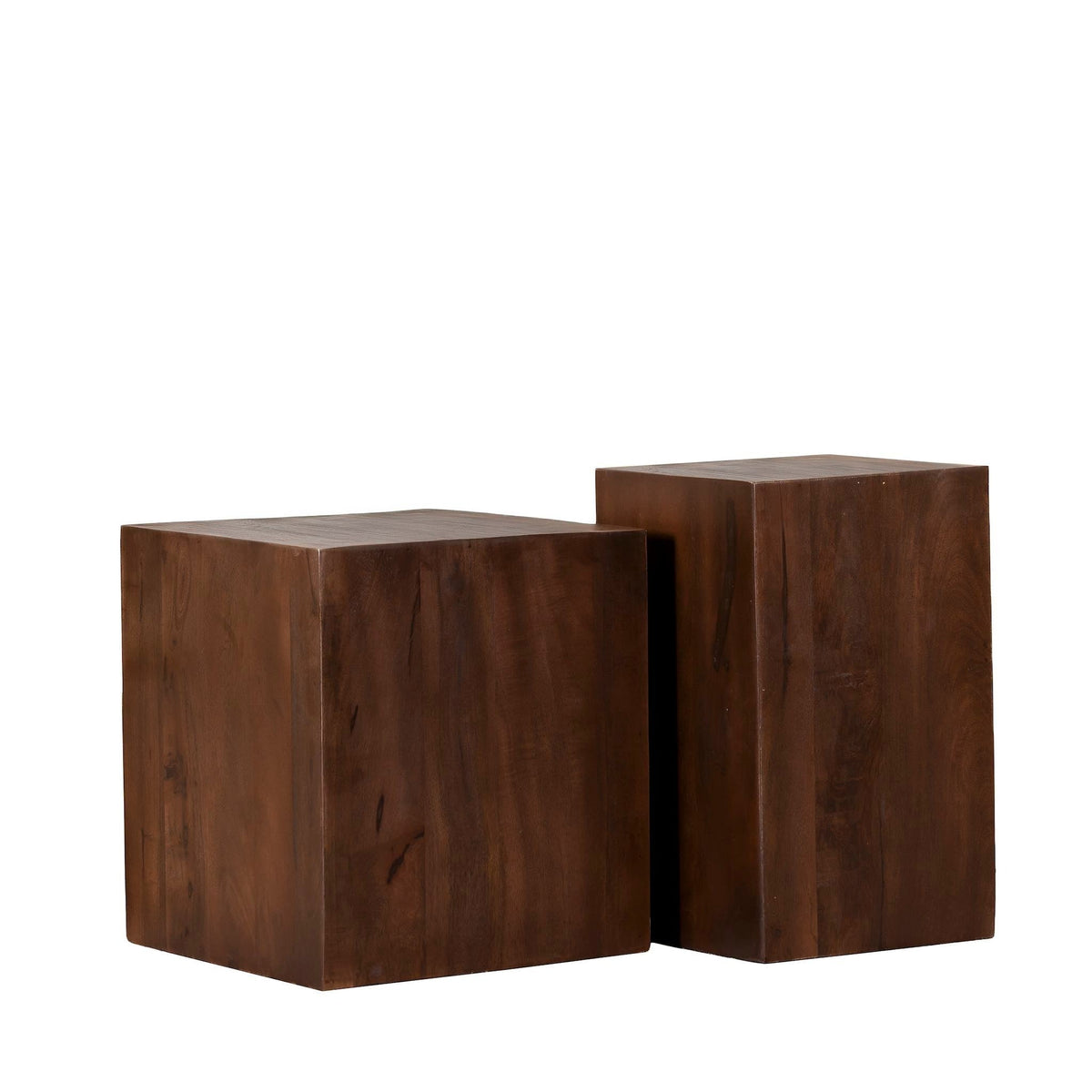 Asmee Solid Wood Pedestal Side Table - DOBRI ARTS AU