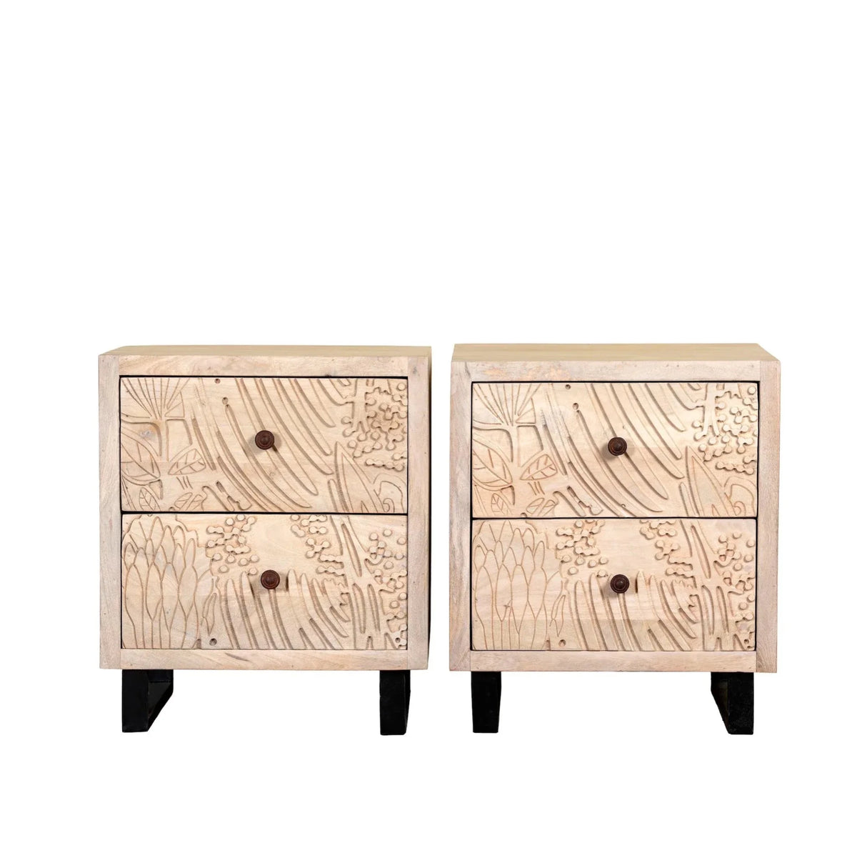 Aurelia Carved Bedside Drawer Set - DOBRI ARTS AU