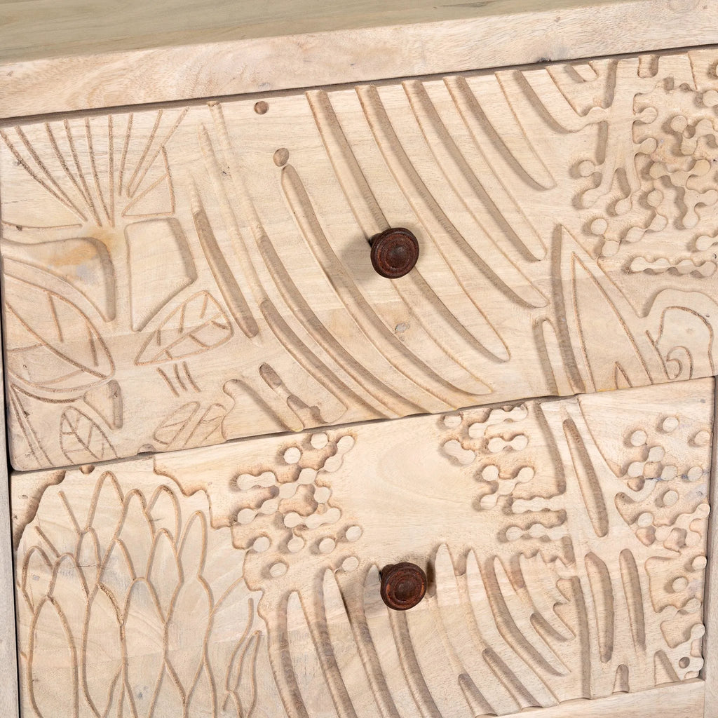 Aurelia Carved Bedside Drawer Set - DOBRI ARTS AU