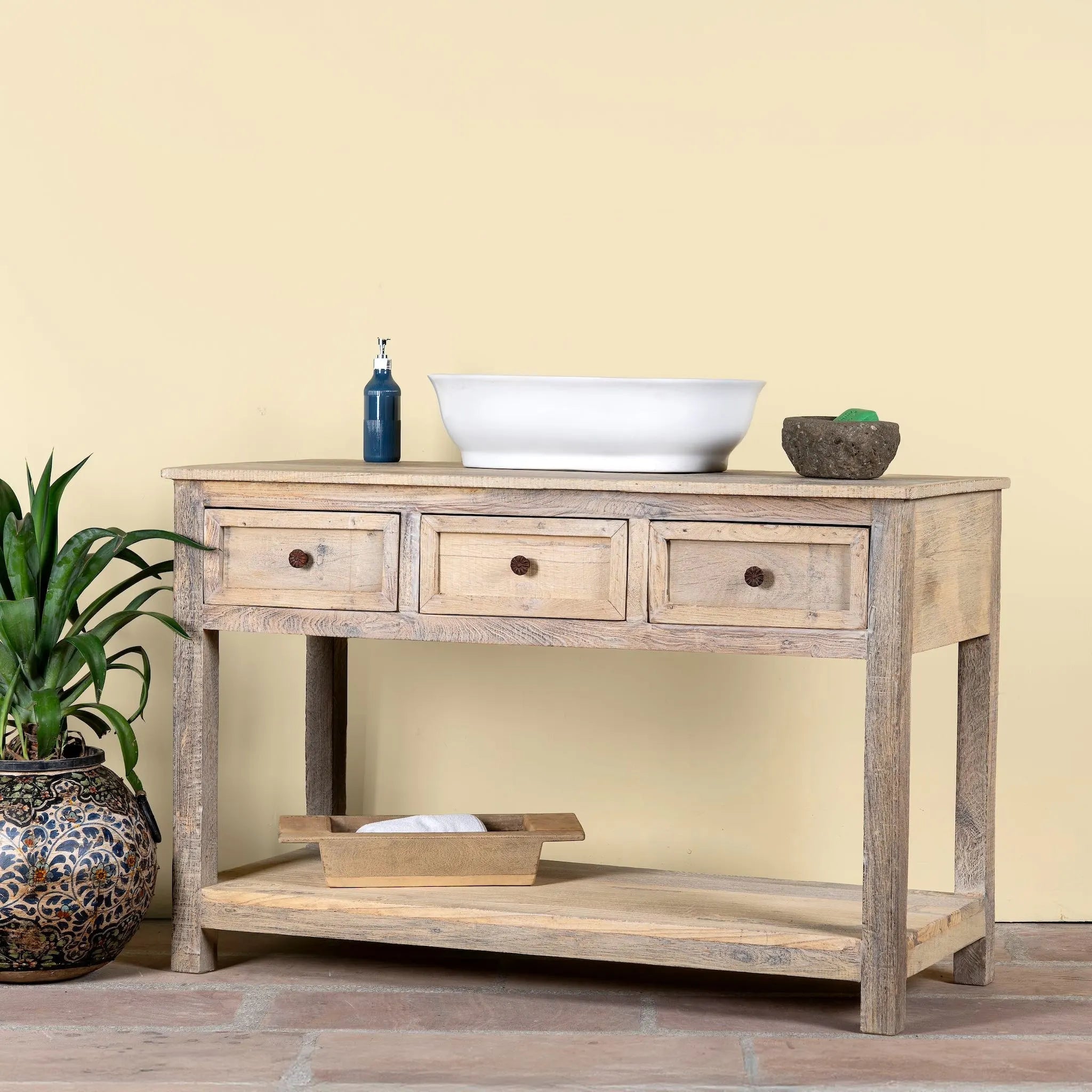 Aureva Rustic 3-Drawer Vanity Console - DOBRI ARTS AU