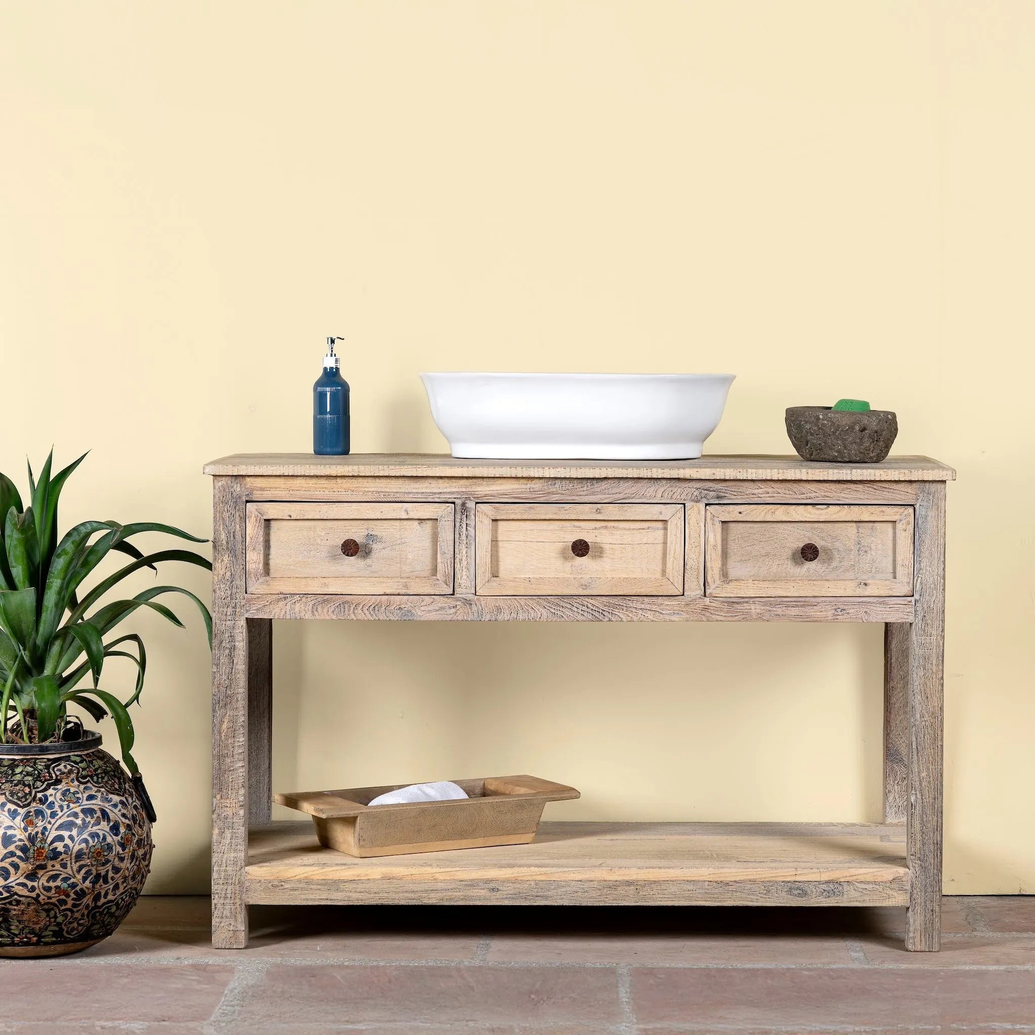 Aureva Rustic 3-Drawer Vanity Console - DOBRI ARTS AU