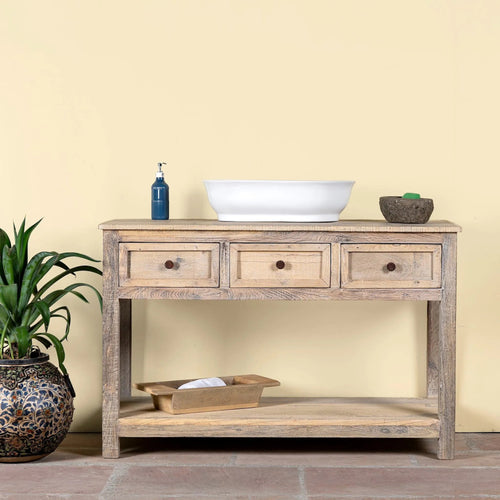 Aureva Rustic 3-Drawer Vanity Console - DOBRI ARTS AU