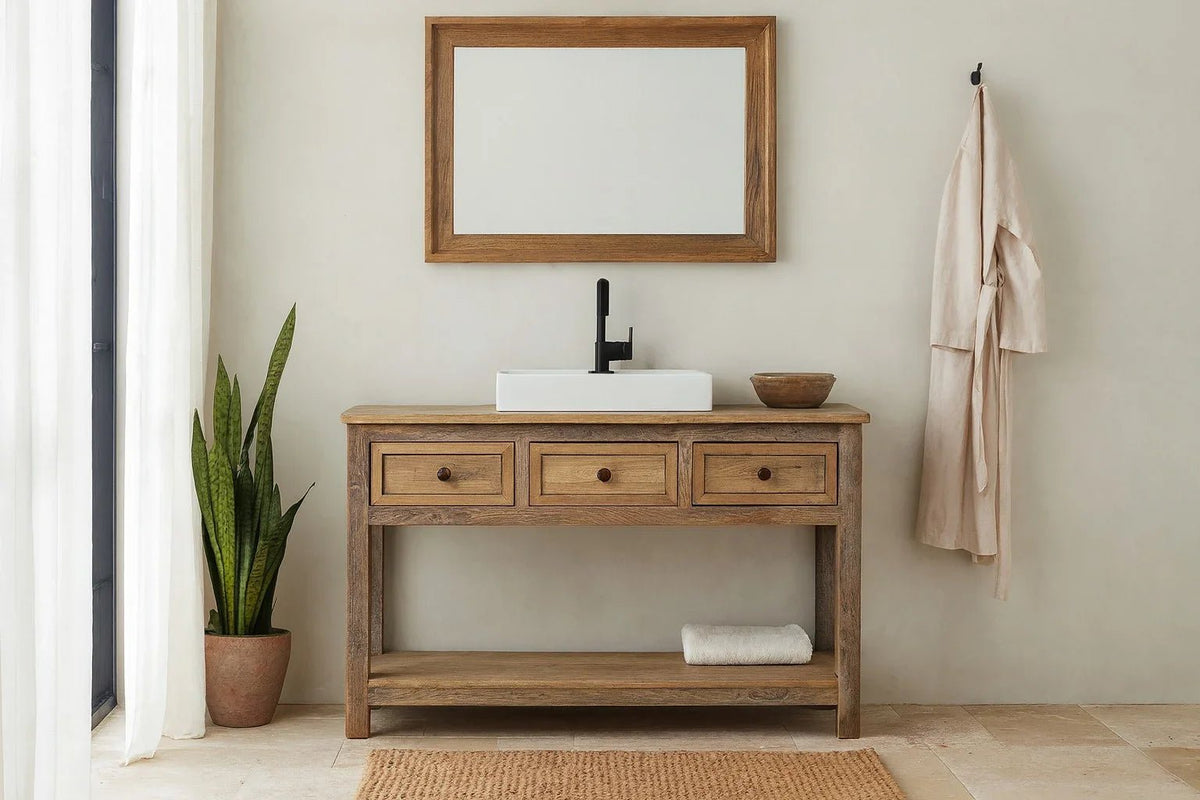 Aureva Rustic 3-Drawer Vanity Console - DOBRI ARTS AU