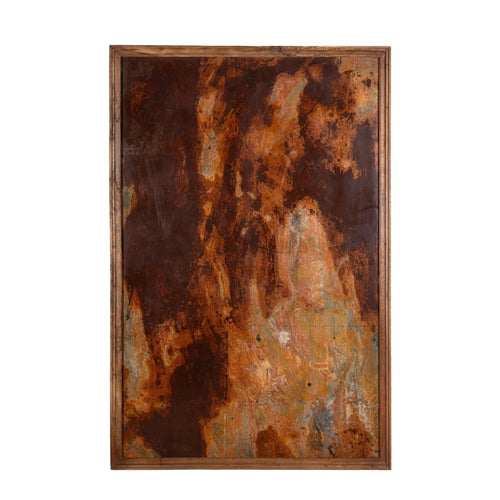 Aurum Rust Abstract Framed Wall Panel - DOBRI ARTS AU