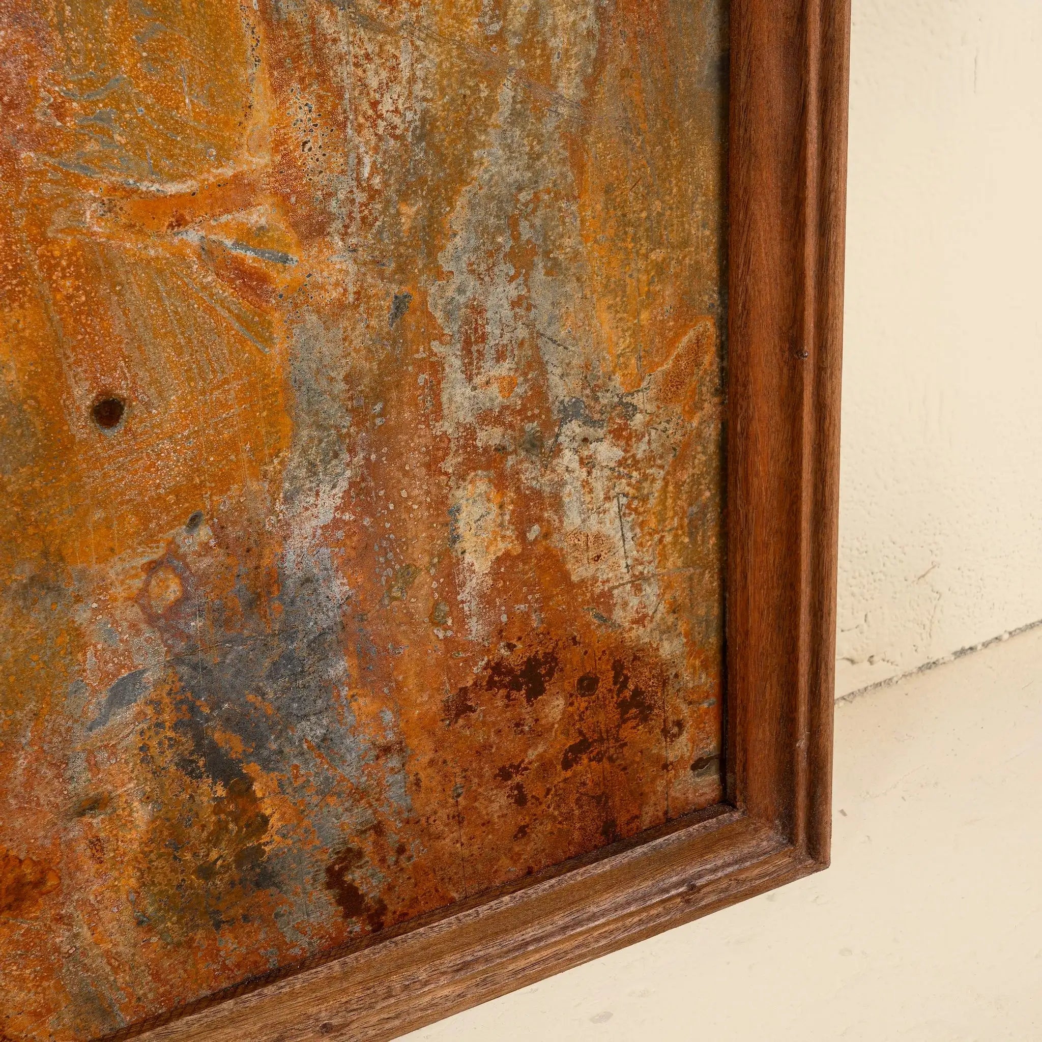 Aurum Rust Abstract Framed Wall Panel - DOBRI ARTS AU