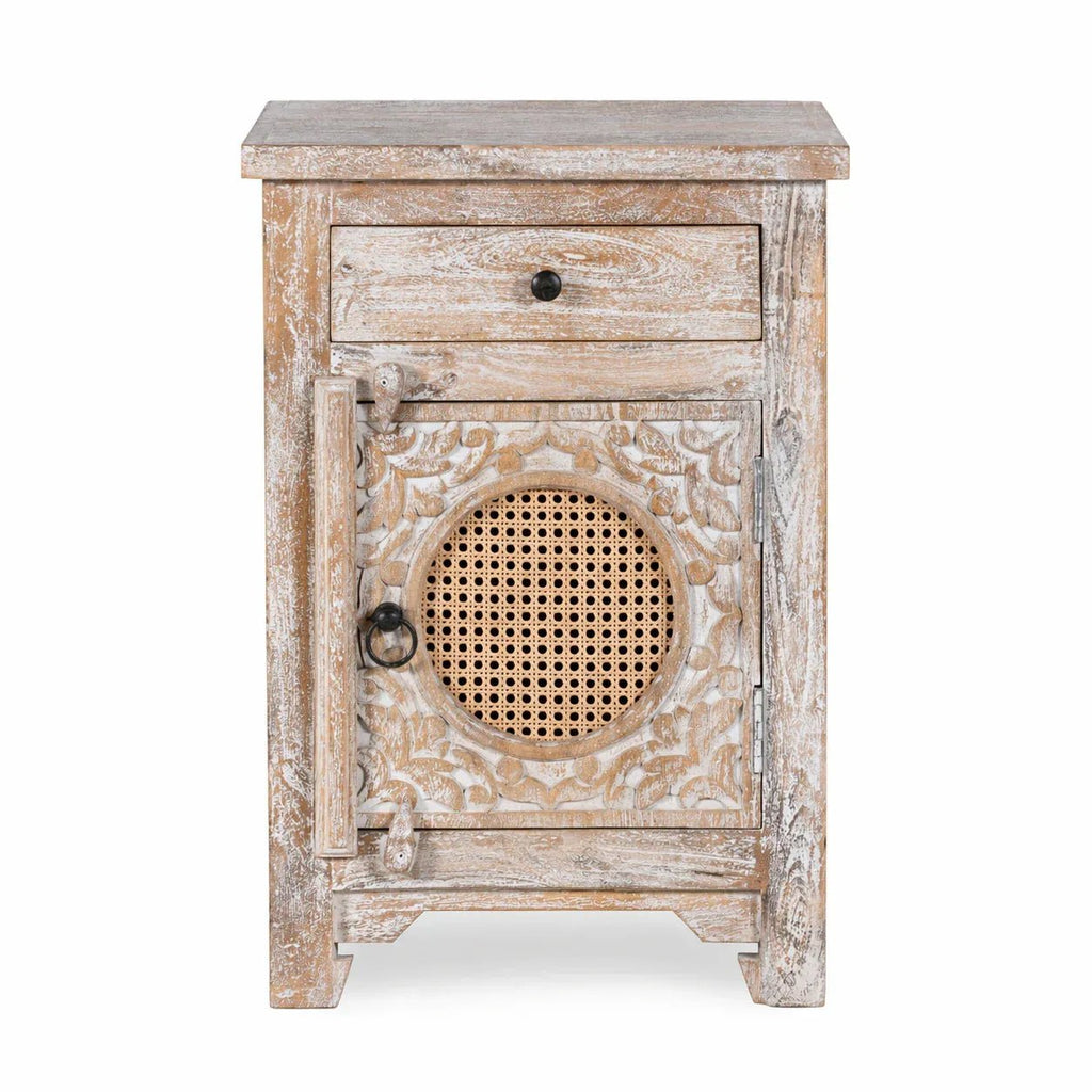 Aventra Cane Front Bedside Cabinet - DOBRI ARTS AU