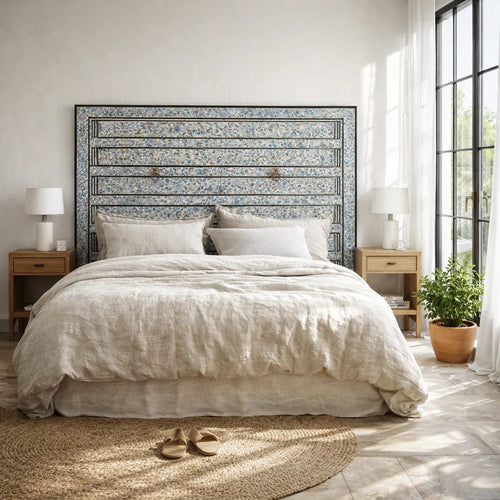 Azmira Hand-Painted Floral Wall Headboard Panel - DOBRI ARTS AU
