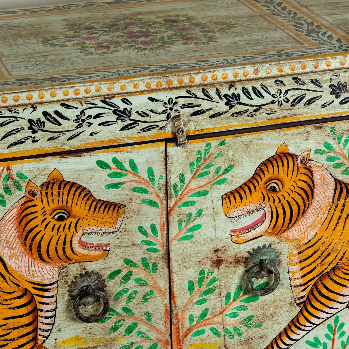 Baghira Hand-Painted Tiger Sideboard - DOBRI ARTS AU
