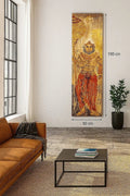 Bhakt Hanuman Tall Wooden Wall Panel - DOBRI ARTS AU