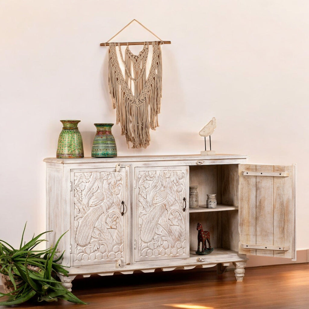 Blue Wooden Sideboard with Drawer Storage - DOBRI ARTS AU
